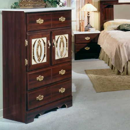 Door Chest with 3 Drawers